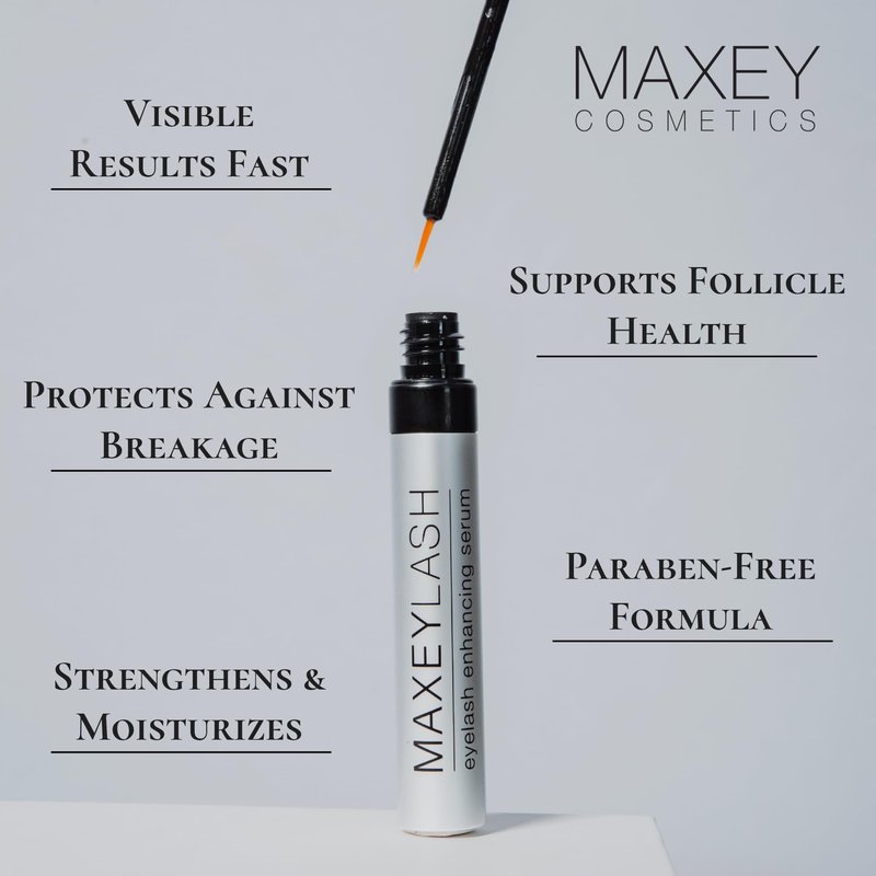 MaxeyLash Eyelash Enhancing Serum – Daily Lash Treatment for the Appearance of Longer, Thicker, Fuller Lashes, Natural Lash Lift Effect – 3.5 mL