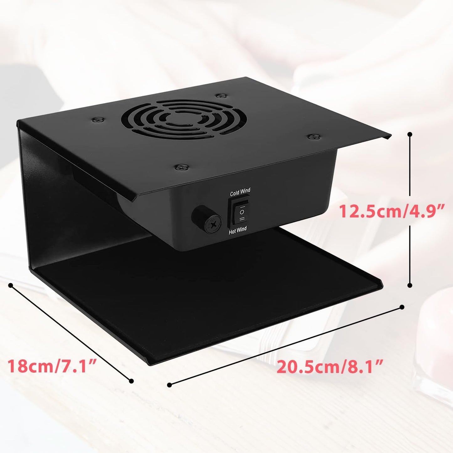 Skiennix Nail Dryer - 300W Professional Air Drying Fan with Hot & Cool Air for Manicure | Home & Salon Use