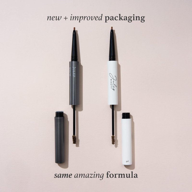 Julep Brow 101 Sculpting Pencil & Tinted Brow Gel Set - Dual-Ended Eyebrow Tool with Brush and Precision Tip - Long-Lasting, Waterproof Formula for Perfectly Defined and Tinted Brows -Medium Brown