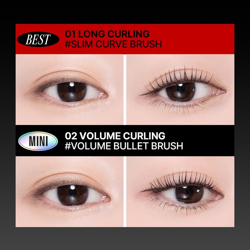 CLIO Kill Lash Superproof Mascara Set - Waterproof Long Curling & Volume Mini with Remover | Smudge-Resistant