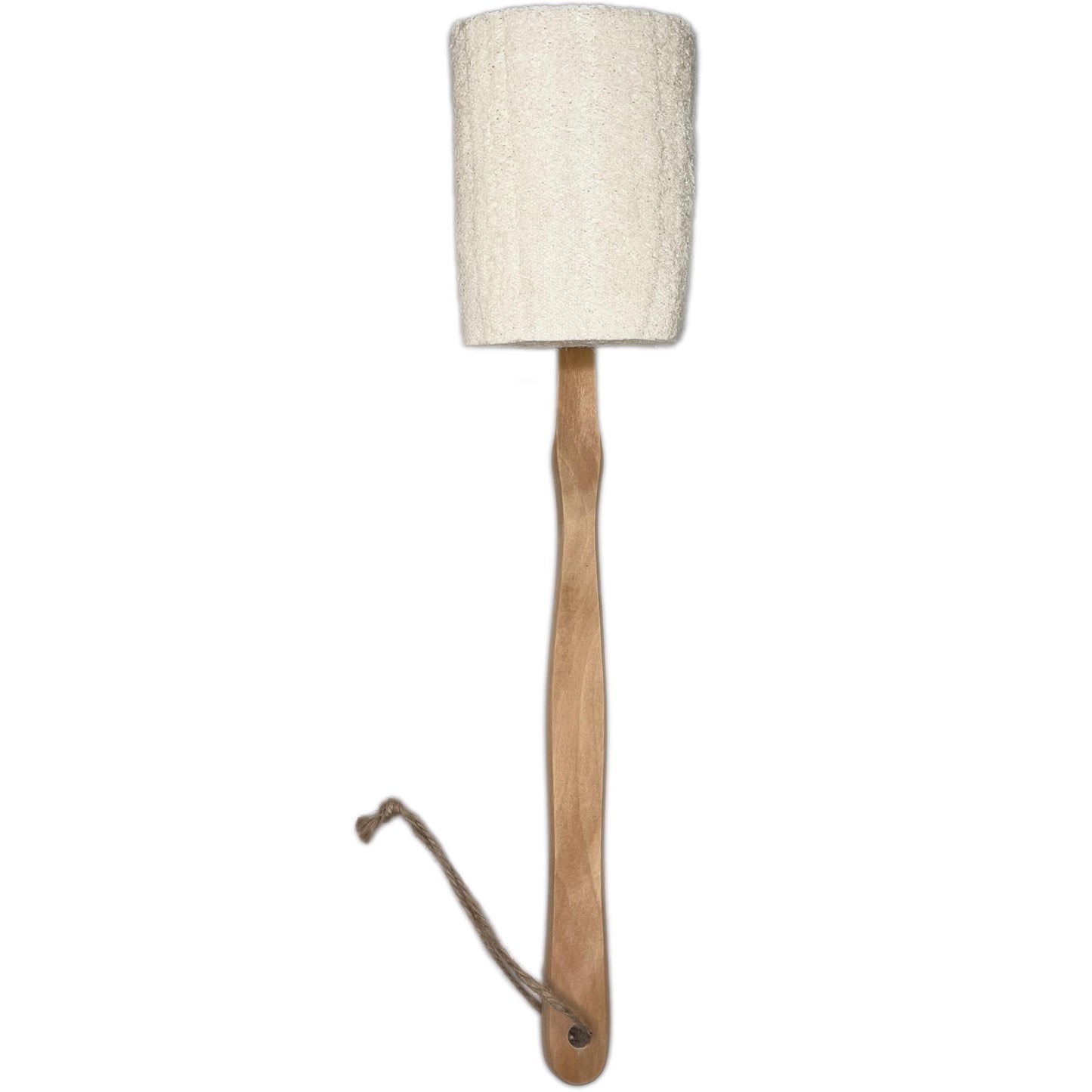 Natural Loofah Scrub. Back Loofah Sponge .Long Handle Shower Bath Brush On a Stick Body Scrub Brush Scrubber Exfoliating Body Sponge（1 Pack）
