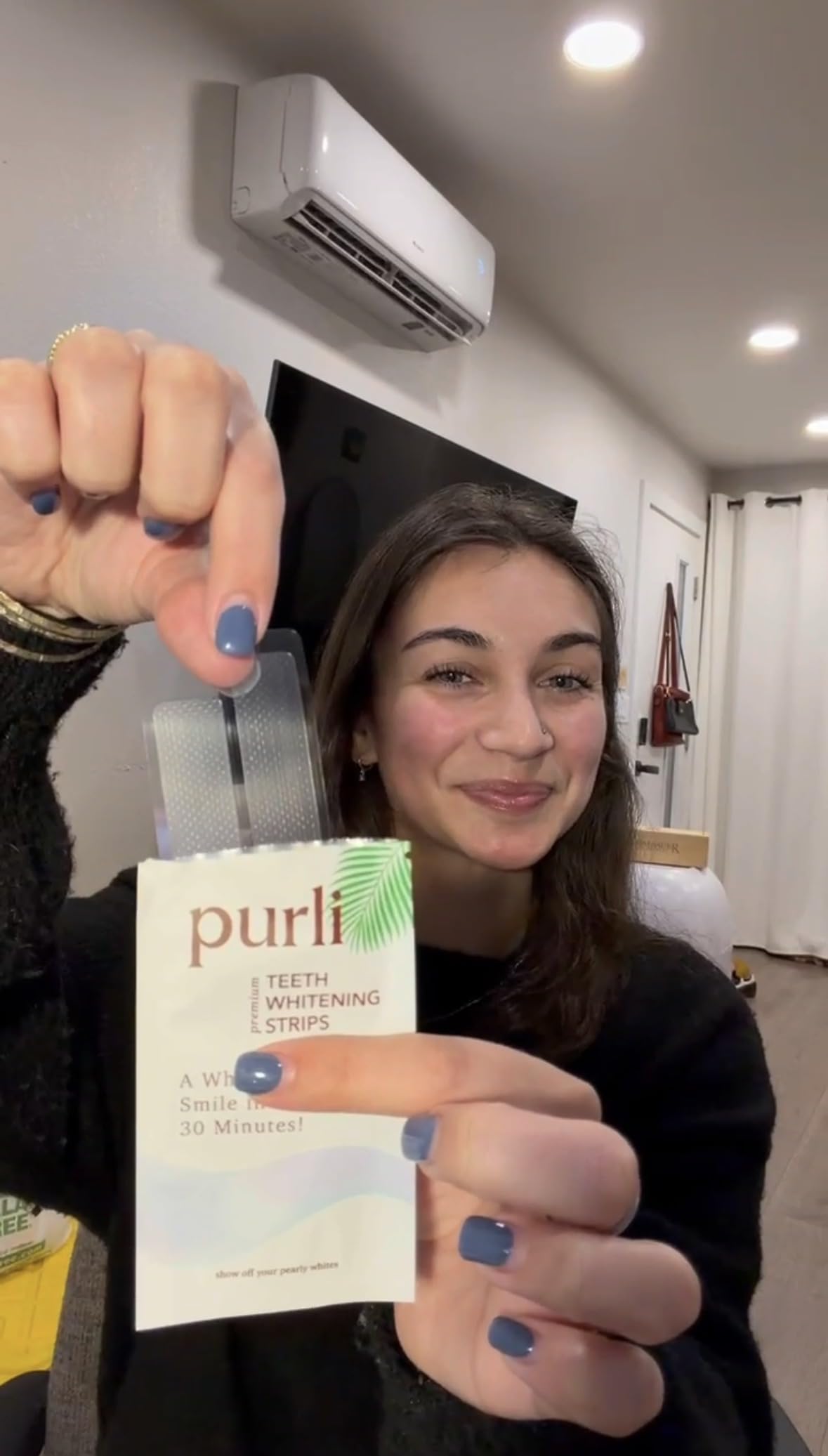 Purli Professional Teeth Whitening Strips 9-Day Treatment – Purli Whitening Strips for Sensitive People, Natural Coconut Oil, Professional Effects, Gum & Enamel Safe, Dry Strip