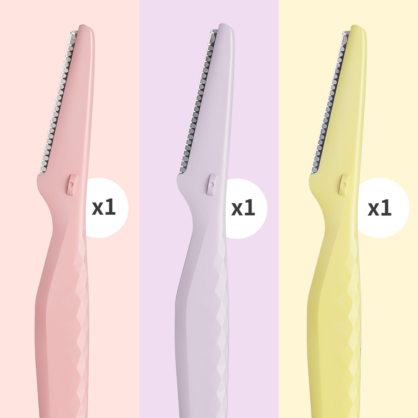 Tinkle Everglow Dermaplane Razor (3 ct), Eyebrow Razor & Face Razors for Women, Peach Fuzz Remover, Dermaplaning Tool, Stainless Steel Blades, Stocking Stuffers