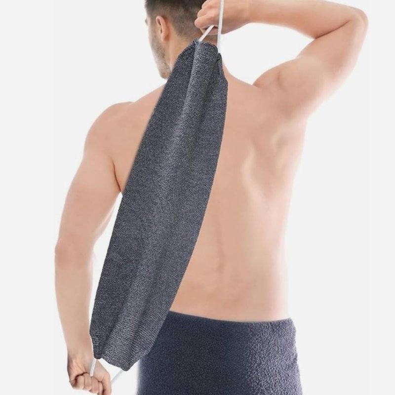 Frosted Bath Towel Portable Exfoliating Back Scrubber Shower Cloth for Deep Skin Cleansing and Smooth Skin 17.71X7.87In