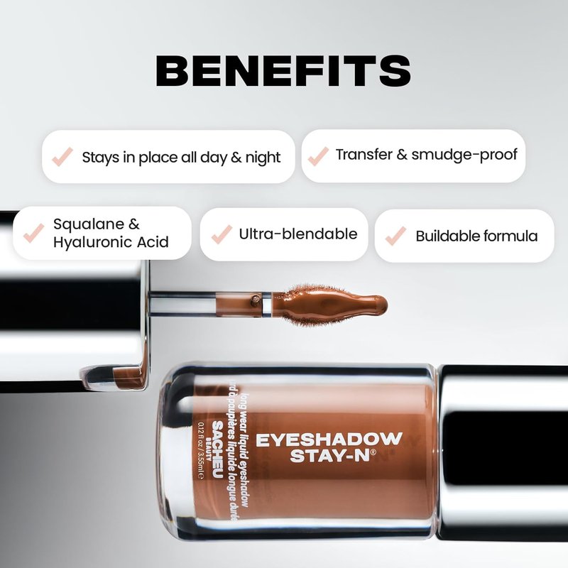 Liquid Eyeshadow - STAY-N Longwear Eye Makeup | Buildable Highly Pigmented Cream in Matte & Shimmer Finishes, Candy Dipp’d