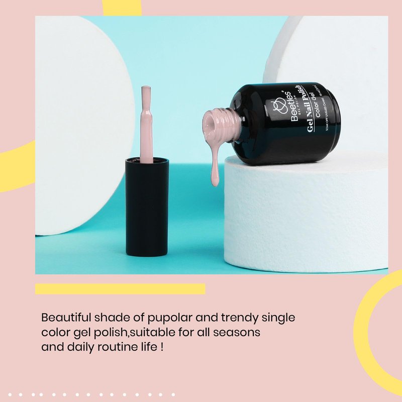 Beetles Neutral Gel Nail Polish, 15ml Skin Nude Color Soak Off Gel Polish, Nail Art U V Lamp Manicure Salon DIY at Home
