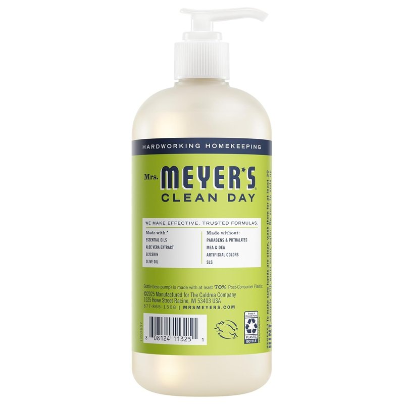 Mrs. Meyer's Clean Day Hand Soap - Refreshing Lemon Verbena Scent | 16 Fl Oz Bottle