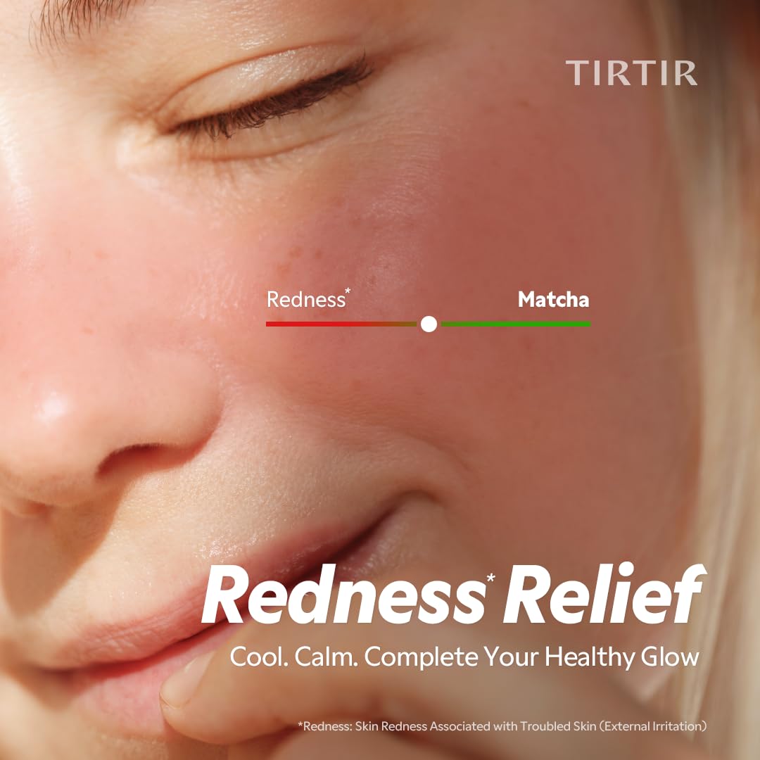 TIRTIR Matcha Dual PDRN Serum - Soothing Red Skin Relief & Glass Skin Glow | 20,000ppm Vegan Matcha, 5% Niacinamide, Hydrating Formula for Sensitive & Acne-Prone Skin