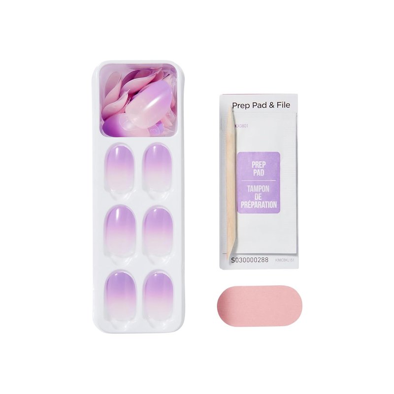 Impress Color Ombre Press On Nails - 'Take A Chance' Purple Short Oval | Chip Proof & Smudge Proof