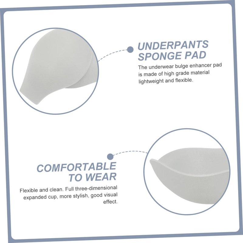 GLEAVI 4pcs Men's Underwear Sponge Pad Underwear Cup Man Three-Dimensional