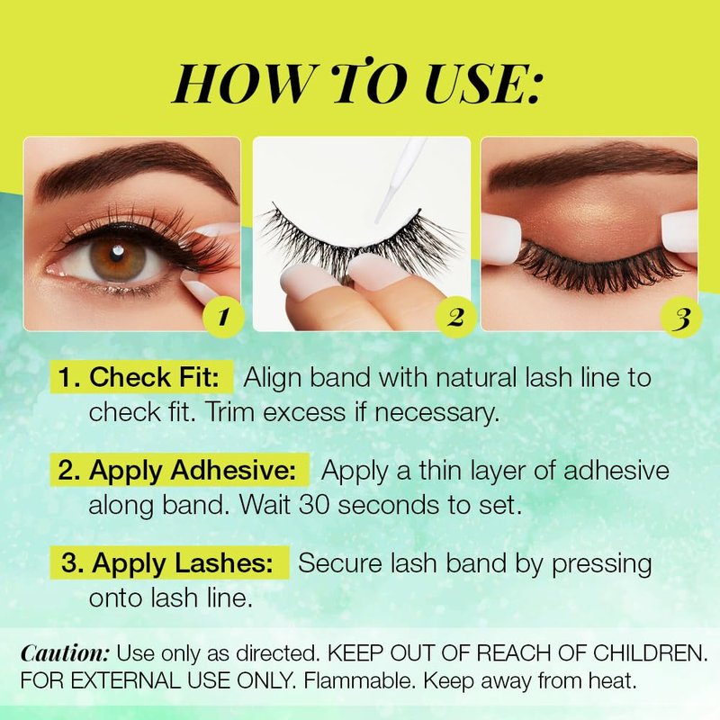 Active Clear Eyelash Glue - Water-Resistant & Long-Lasting Adhesive for Strip Lashes | 0.16 oz, 2 Pack