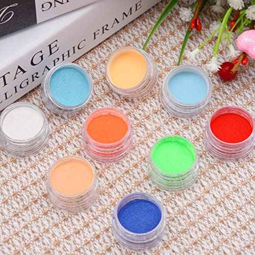Duufin 54 Colors Nail Pigment Powder Colorful Luminous Iridescent Glitter Pearlescent High-Gloss Halo Powder Pigment for Nails Art, Body and Crafts