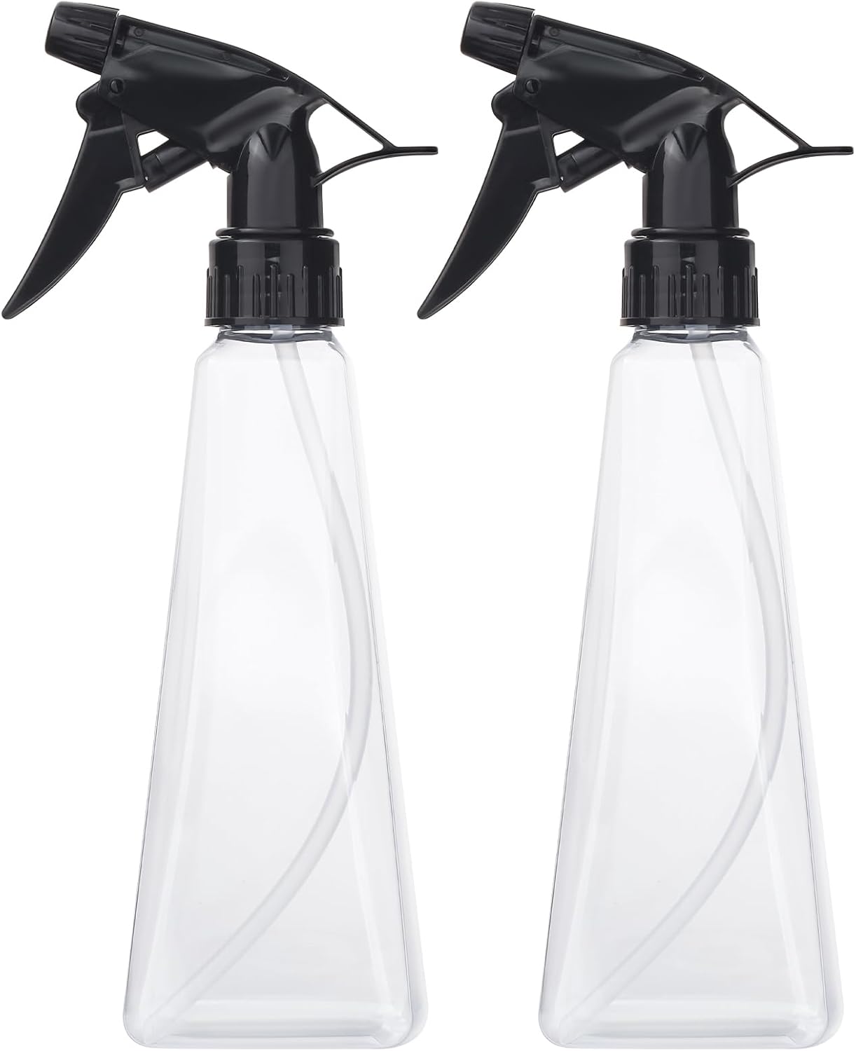 Skiennix Spray Bottles - 12 Oz. Leak-Proof Plastic Mist/Stream Bottles for Hair, Plants & Cleaning | 2-Pack