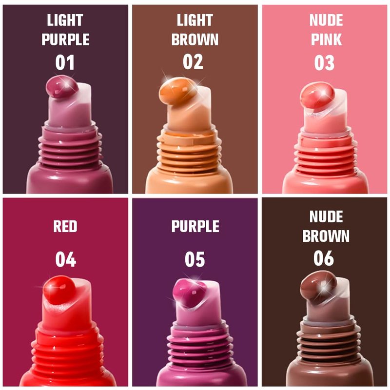 2Pcs Summer Lip Butter Lip Balm Glow Reviver Lip Gloss, Melting Lip Serum, Ultra-Hydrating Natural Vegan Lip Balm, Sheer-Tinted Shine & Hydration, Soothes & Softens Dry Lips (01+06)