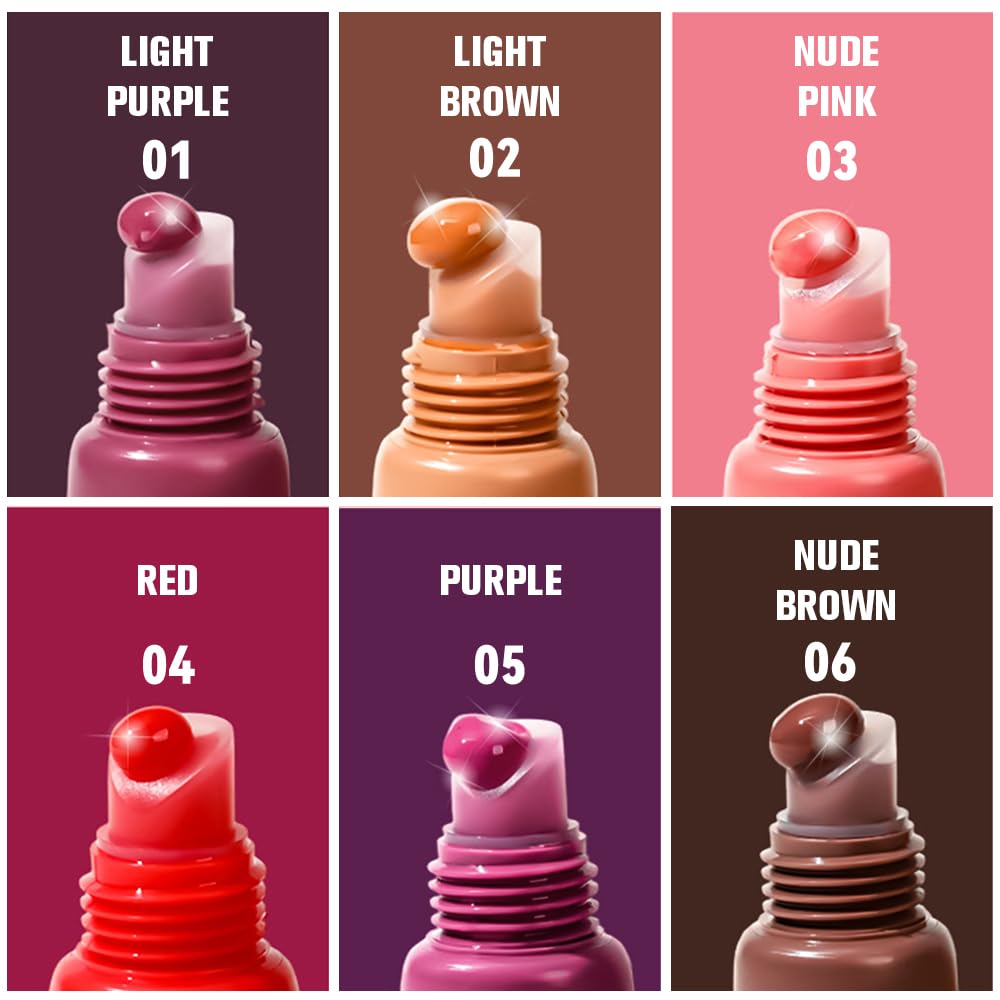 Summer Lip Butter Lip Balm Glow Reviver Lip Gloss, Melting Lip Serum, Ultra-Hydrating Natural Vegan Lip Balm, Sheer-Tinted Shine & Hydration, Soothes & Softens Dry Lips (Nude Brown)
