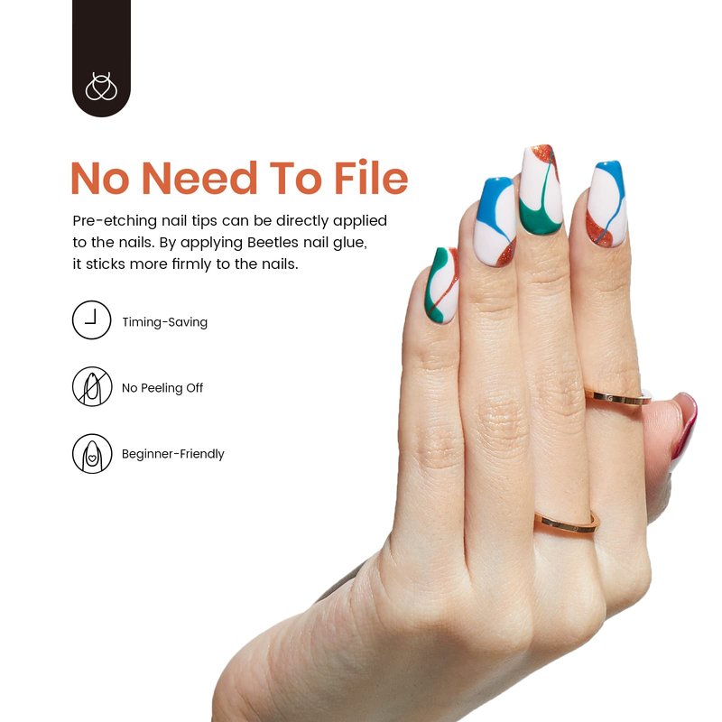 Beetles Short Coffin Gel Nail Tips for Nails Art, 510Pcs Matte Short Coffin False Fake Clear Acrylic Nails for Gel Polish/Dip Powder/Poly Extension for Women