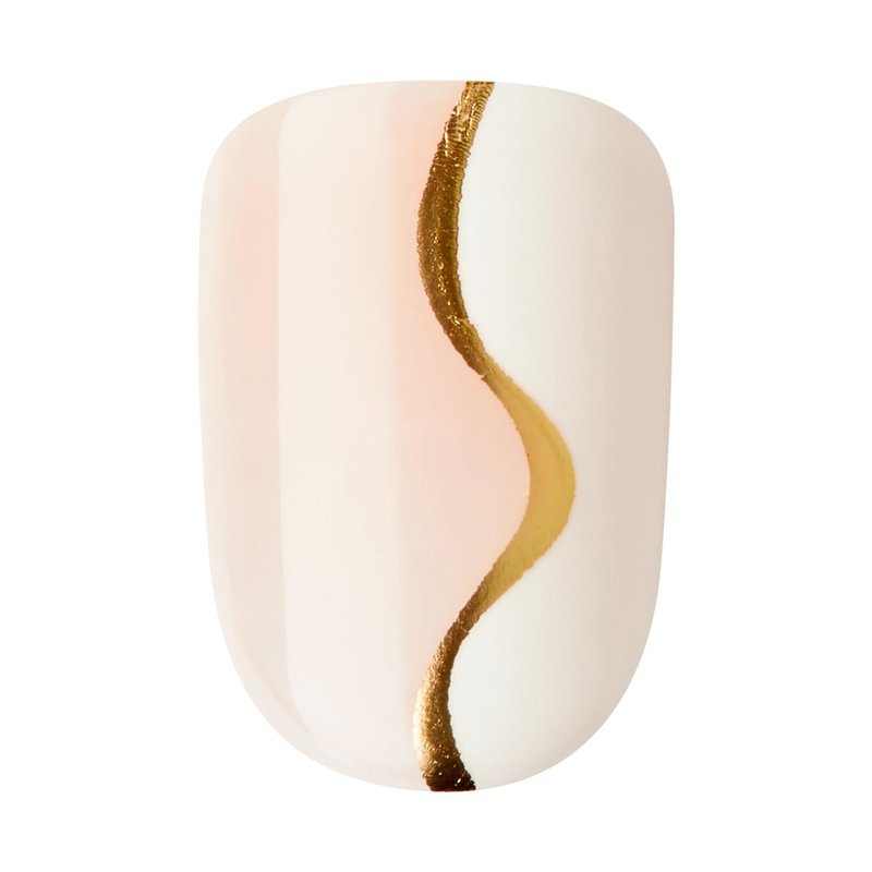 Kiss Impress Press-On Manicure Fake Nails – Astound, Short, Square, White, Easy Press On, Chip Proof, Smudge Proof, Waterproof, No Dry Time, Comfortable & Secure, Super Hold Adhesive | 30 Count