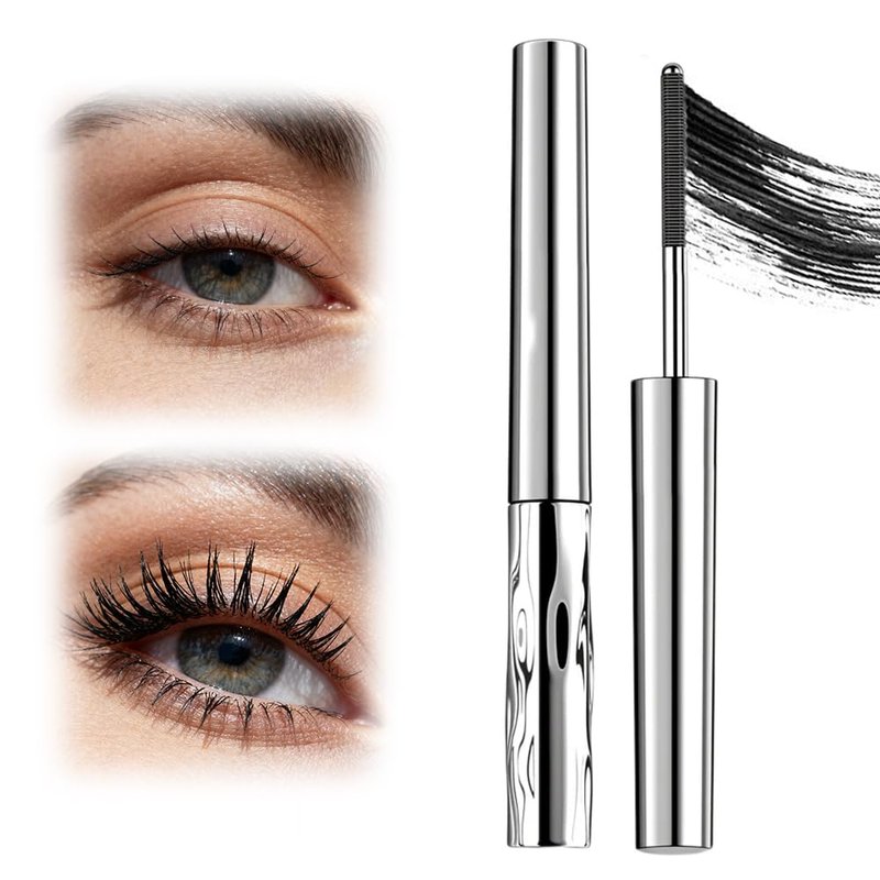 Iron Wand Mascara - 2025 Upgraded Waterproof Metal Wand for Long-Lasting 3D Curling Eyelashes | Black