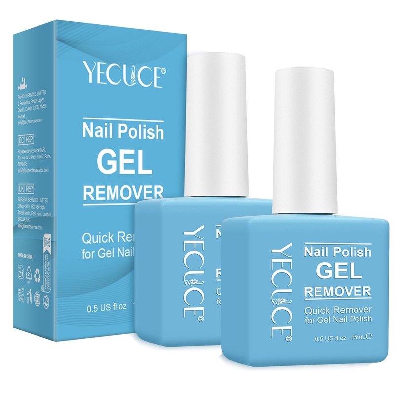Gel Nail Polish Remover 2 Pack, Gel Polish Remover Soak-Off Gel Polish, Quickly & Easily Remove Gel Nail Polish in 3-5Mins, Don't Hurt Your Nails -15ml