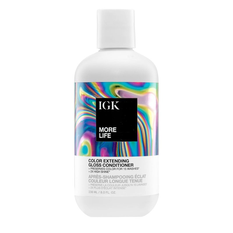 IGK MORE LIFE Color Extending Conditioner | Extends Color While Boosting Gloss and Softness | Helps Protect Color-Treated Hair from Fade | 8 Oz