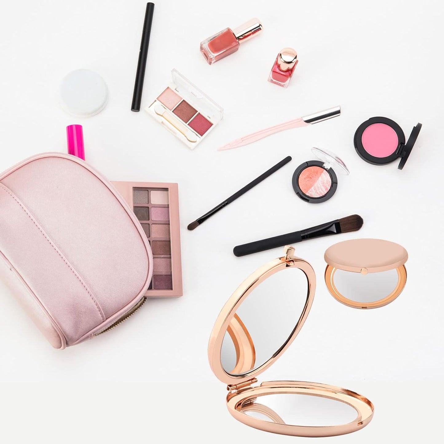 WSNANG Compact Pocket Makeup Mirror - Georgia Family TV Show Inspired Gift | "Love You, Mean It, Hate You" Design