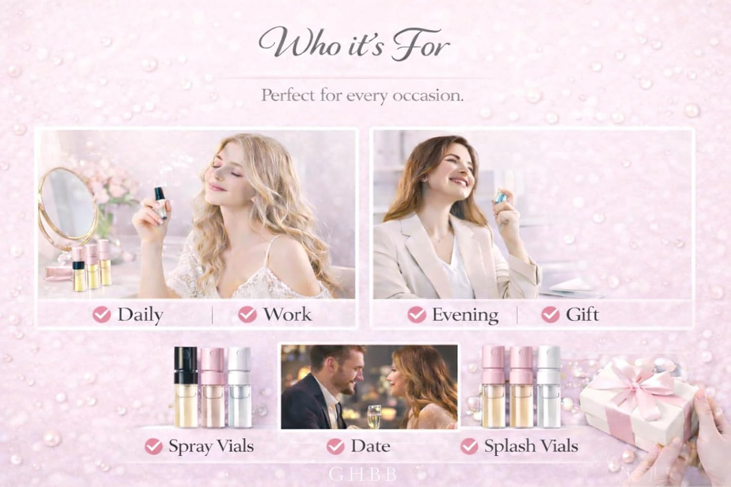 Travel Perfume Set for Women - 8 Mini Fragrance Samples | Portable Vials for Purse & Travel