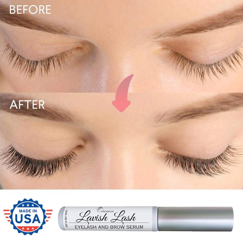 Pronexa Hairgenics Lavish Lash – Eyelash Growth Enhancer & Brow Serum with Biotin & Natural Growth Peptides for Long, Thick Lashes and Eyebrows! Dermatologist Certified, Cruelty Free & Hypoallergenic.