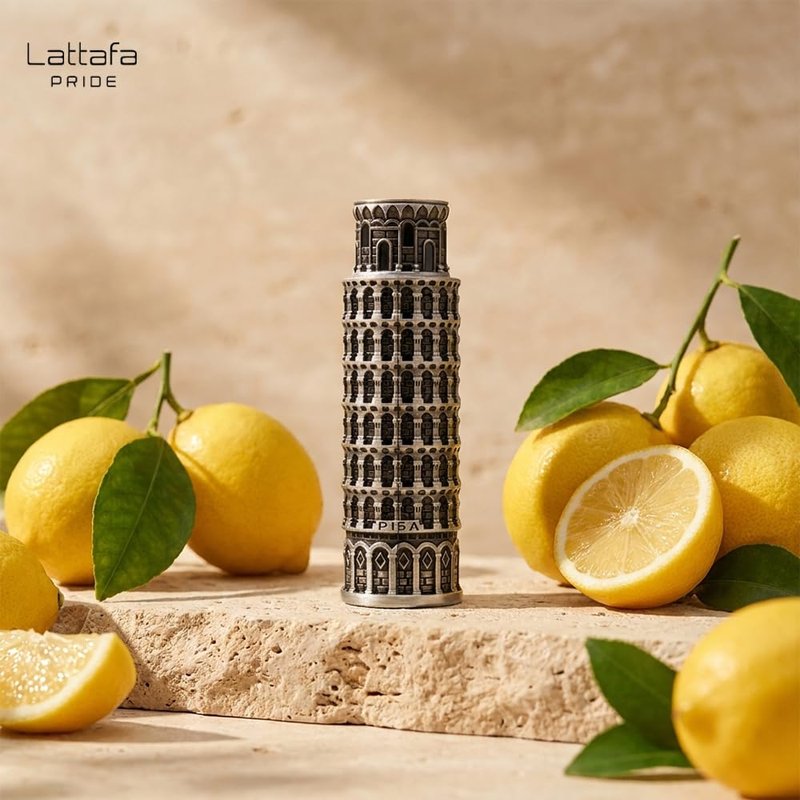 Lattafa Pride Pisa Eau de Parfum Spray for Men - Long-Lasting Citrus, Woody & Amber Fragrance | 3.4 Ounce (100 ml)