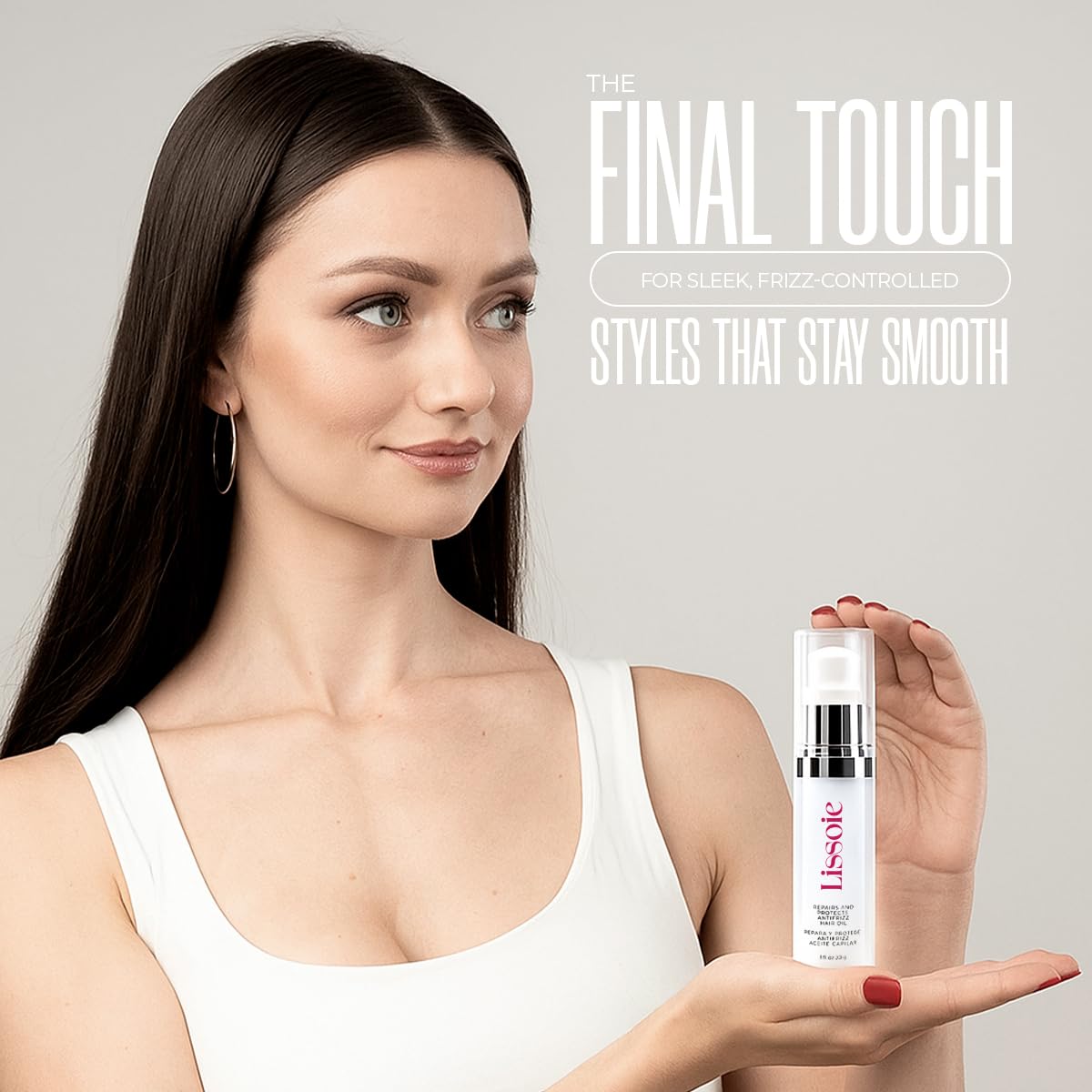 Weightless Shine Hair Serum Oil by [Brand Name] - 48-Hr Hydration & Frizz Control | Squalane, Avocado & Argan, 1 fl oz