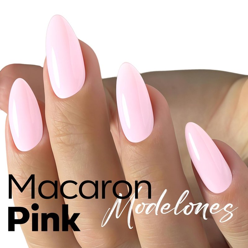 Light Pink Gel Nail Polish - Modelones Petal Milky Pink Soak Off Gel for Spring Nail Art | 15 ML