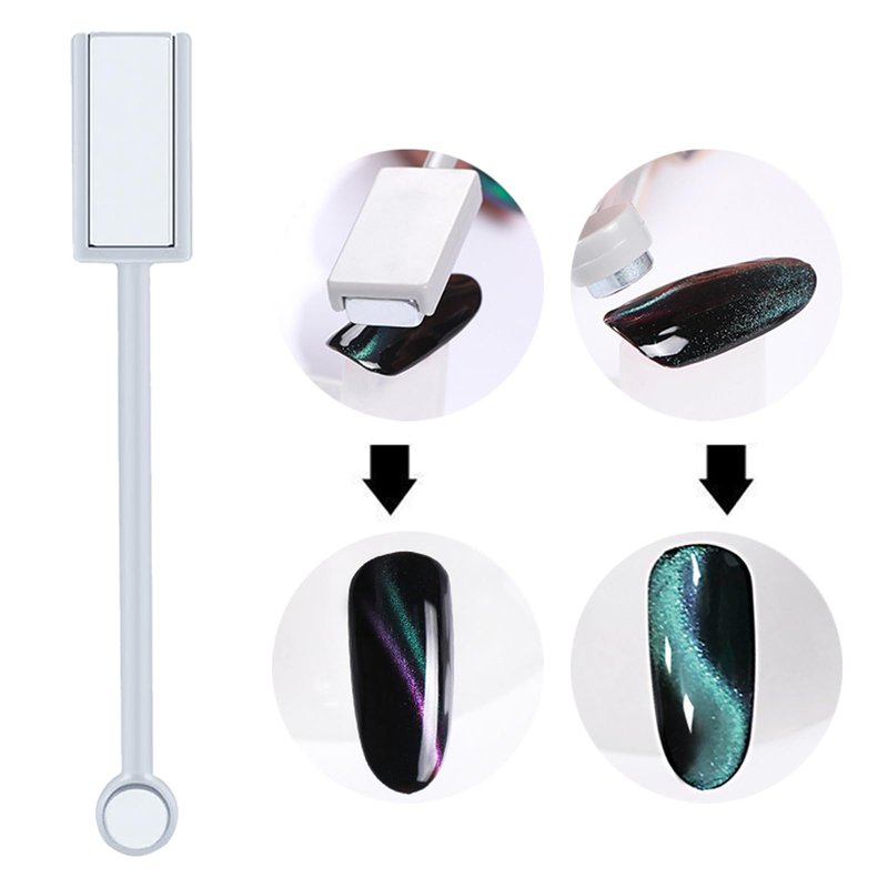 MOLILON 29 Pieces Cat Eye Magnet for Nails Cat Eye Gel Nail Polish Magnet Round Magnet Beads 3d Cat Eye Nail Magnetic Nail Polish Tool Cat Eye Magnet Stick for Nail Art Accessories