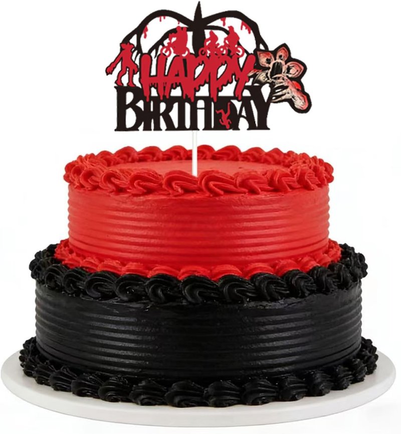 Happy Birthday Cake Toppers - Horror Theme Cake Decorations for Parties | Perfect for Birthdays & Celebrations