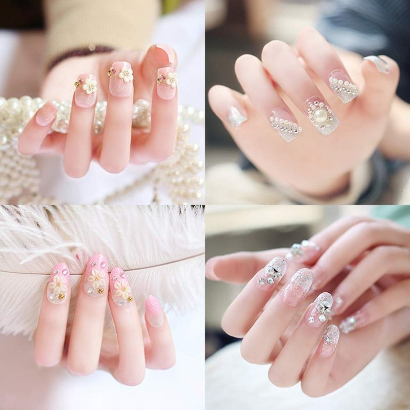 Rhinestone Picker Tool - Dual-Ended Nail Art Applicator with Acrylic Handle & 4 Wax Tips | 2 Pack
