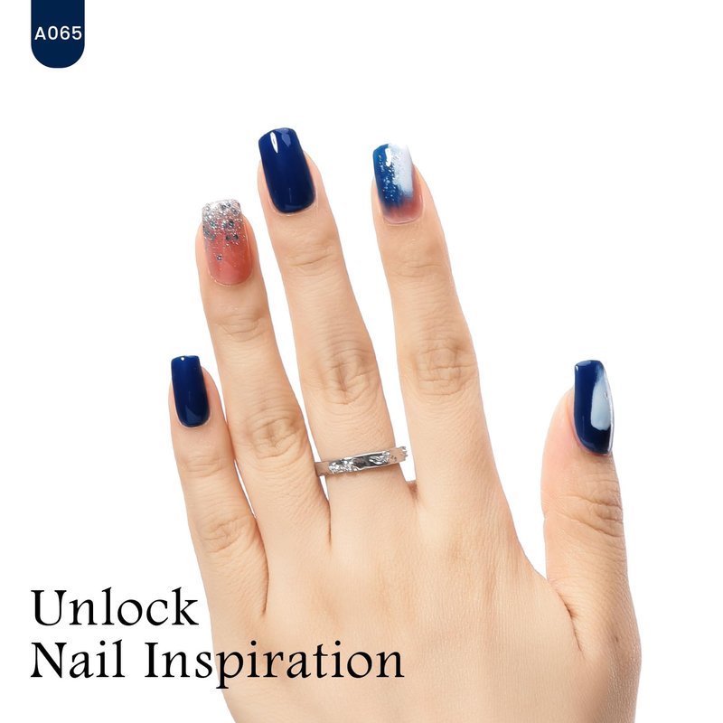 MAYCHAO 15ML Blue Gel Nail Polish 1Pc Navy Blue Gel Polish Soak Off UV LED Nail Polish Nail Art Starter Manicure Salon DIY at Home, 0.5 OZ