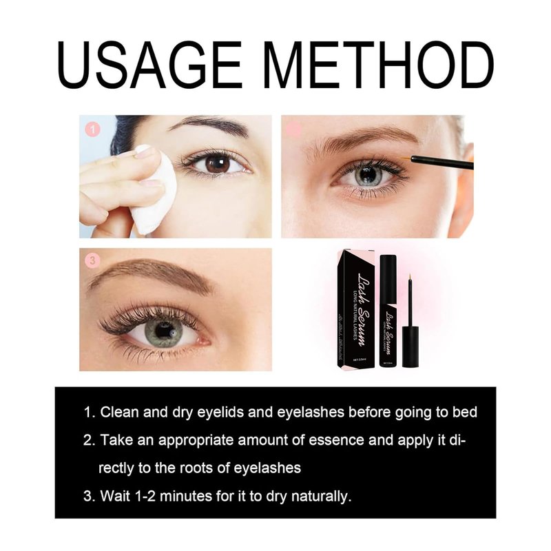 Natural Eyelash Serum | Vegan Lash Booster for Longer, Fuller & Thicker Lashes | Gentle Eye Serum for Healthy Lash Growth, Perfect Beauty Gift