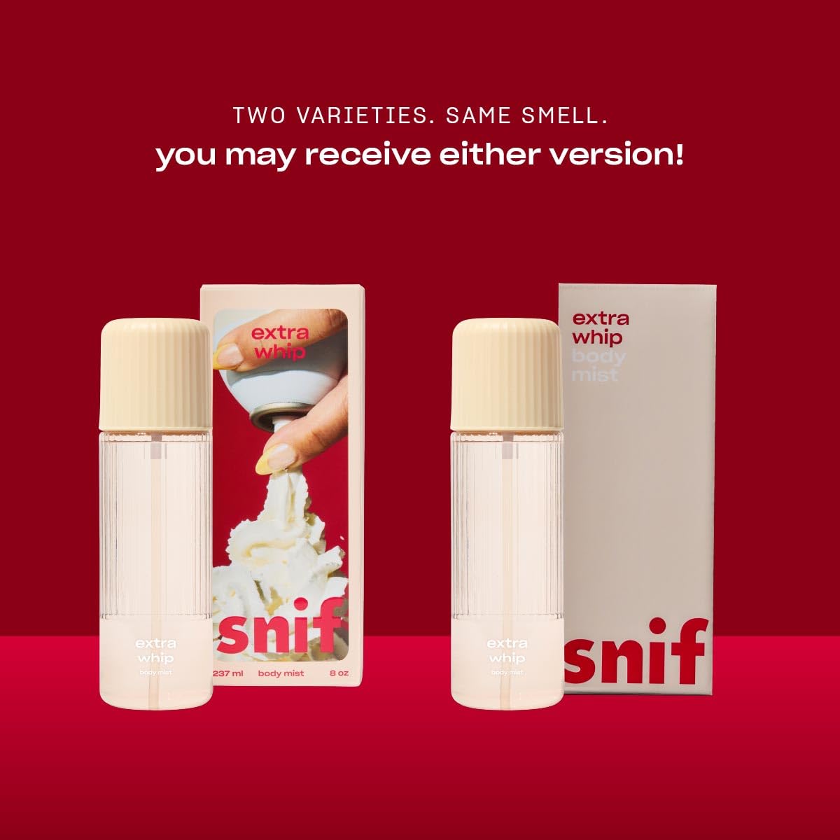 Snif Extra Whip Body Mist - Gourmand Vanilla Musk Fragrance for Body & Hair | 8oz, Vegan & Cruelty-Free