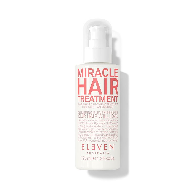 ELEVEN AUSTRALIA Miracle Leave-In Conditioner - Frizz Control & Heat Protection for Curly & Straight Hair | 4.2 Fl Oz