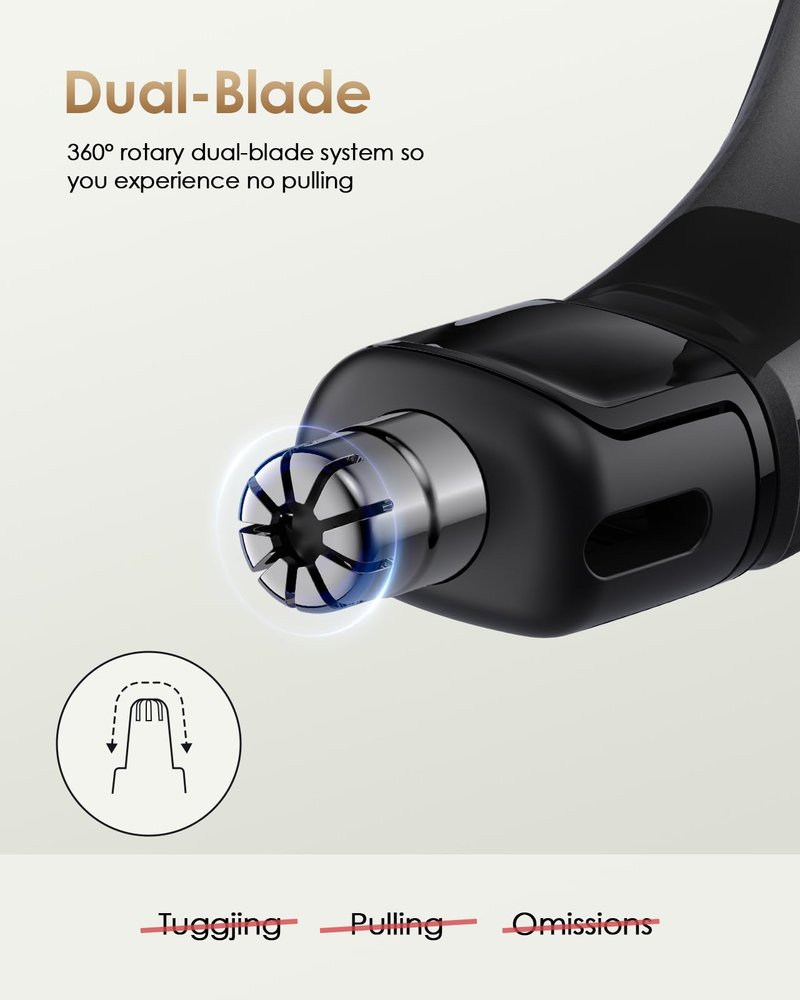 Nose and Ear Blade Replacement Head - Compatible with O Blade QP2734/QP2834/QP25XX/QP26XX/Pro 360 Precision Dual Blade, Waterproof, 360° Coverage, Rust Resistant Stainless Steel Easy Cleaning, One PC