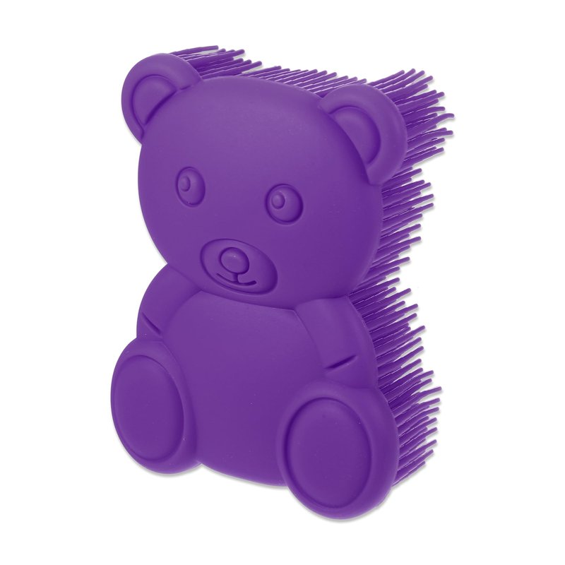 VOCOSTE Soft Silicone Body Scrubber, Sensory Brushes, Silicone Loofah, Pet Shower Brush, Bath Brush, Purple