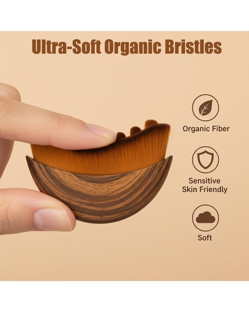 Lymphatic Contour Face Brush - Lymphatic Facial Drainage Brush - Dry Soft Organic Reduce Puffiness Improve Skin & Radiance Relieve Fatigue - Ergonomic Design for Daily Skin (1PCS)