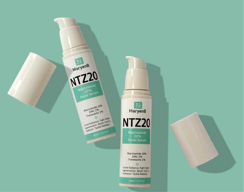 20% Niacinamide + 2% Tranexamic Acid + Zinc PCA Face Serum for Uneven Tone, Pores & Blemish-Prone Skin, Hydrating Facial Serum with Aloe, Green Tea, Hyaluronic Acid, 1 Fl Oz (30ml)