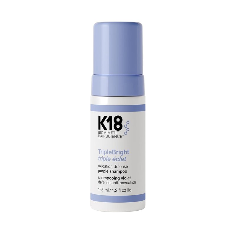 K18 TripleBright Purple Shampoo - Oxidation Defense for Brighter, Longer-Lasting Blonde | 4.2 Fl Oz