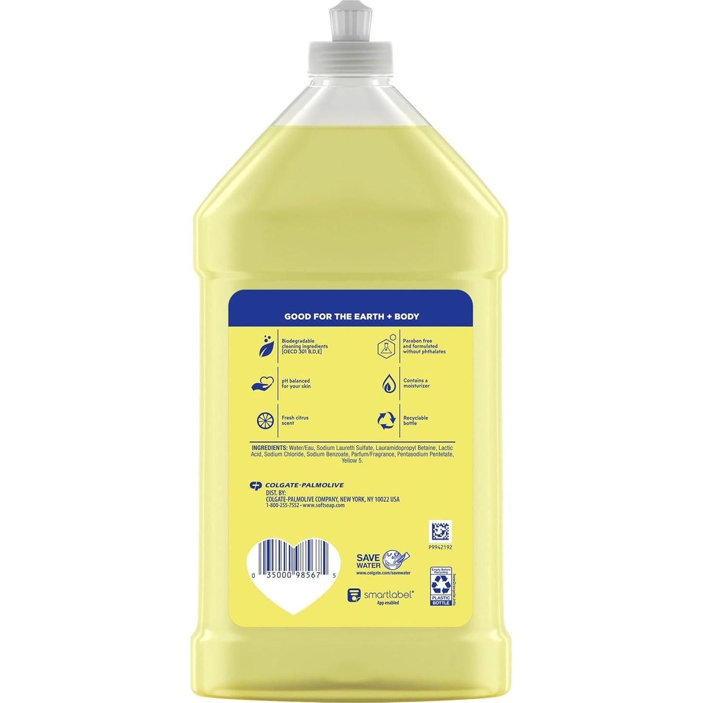 Softsoap Liquid Hand Soap Refill - Refreshing Citrus Scent | 32 Fl Oz Yellow Bottle