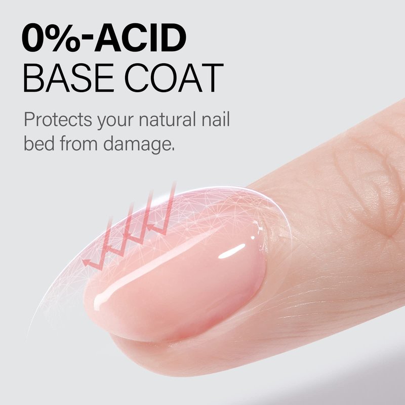 AILLSA Base and Top Coat Gel Nail Polish Top and Base Coat Nail Polish Soak Off Long Lasting Clear Base Gel High Gloss Shine No Wipe Top Coat for DIY Nail Art at Home 0.51 Fl Oz