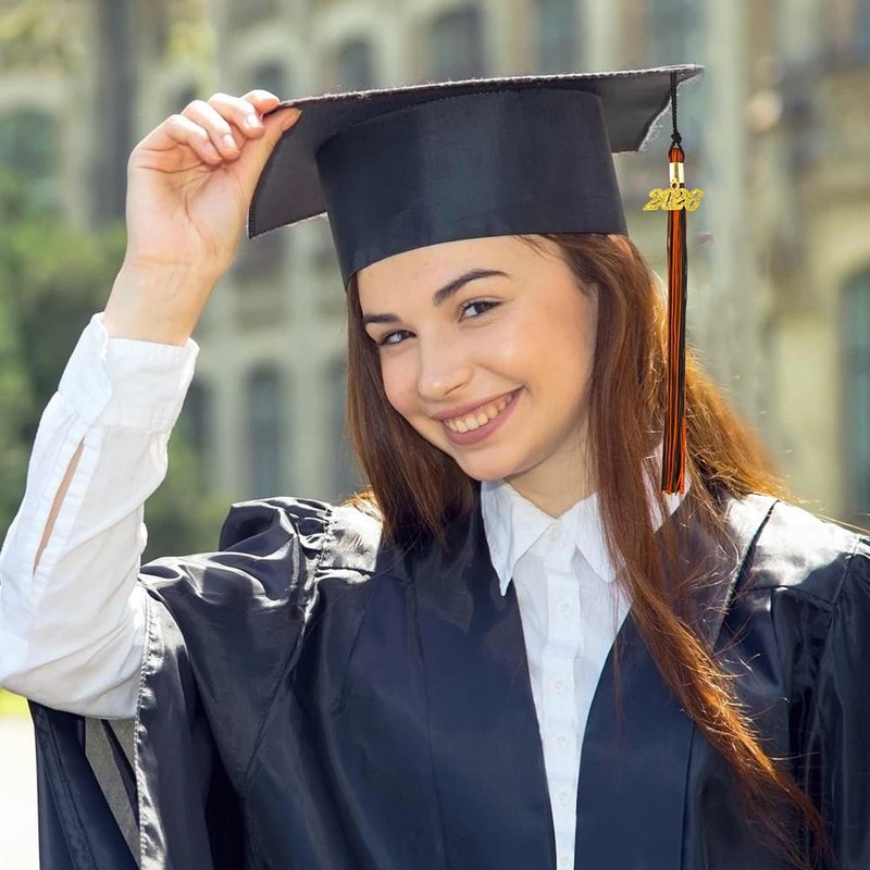 2026 Tassel Graduation, Graduation Tassel 2026, Graduate Cap Tassels with Gold 2026 Charm for Graduations Cap Graduations Party Ceremonies Black and Orange