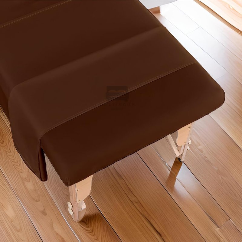 Cottingon 3 Piece Massage Table Sheet Set - 100% Brushed Microfiber, Fits 36" x 77" | Chocolate Color