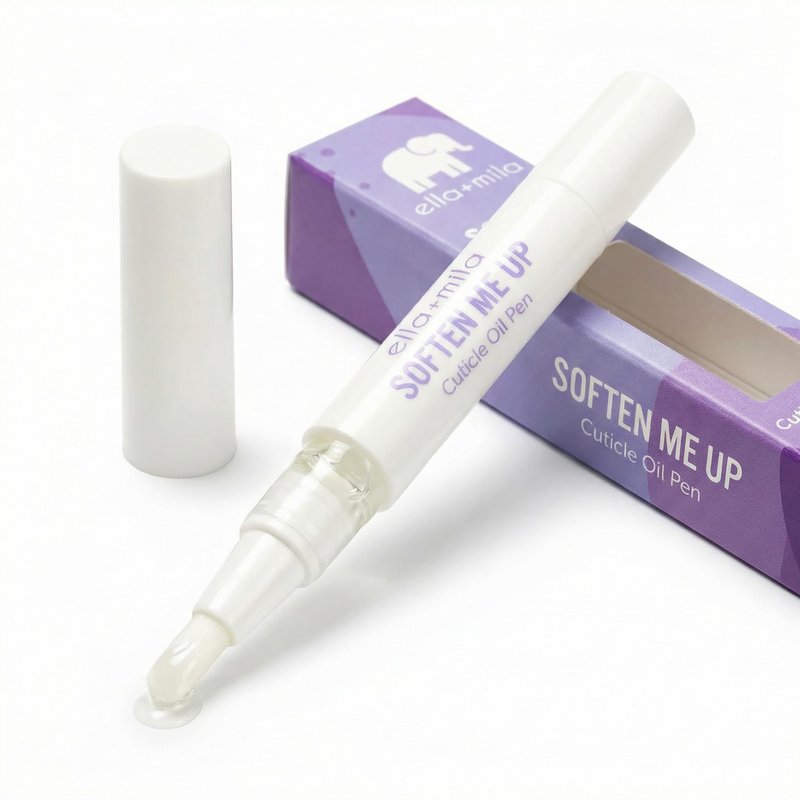 ella+mila Cuticle Oil Pen for Nails - Vitamin E Enriched Nail Oil Pen for Growth and Strength - Natural Moisturizer for Dry Cuticles - Vegan Hangnail Treatment - Travel Size (0.14 fl oz)