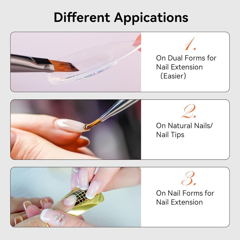 Makartt Clear Gel Builder - Strong Self-Levelling Nail Extension for Broken Nails Repair | 1.06 oz