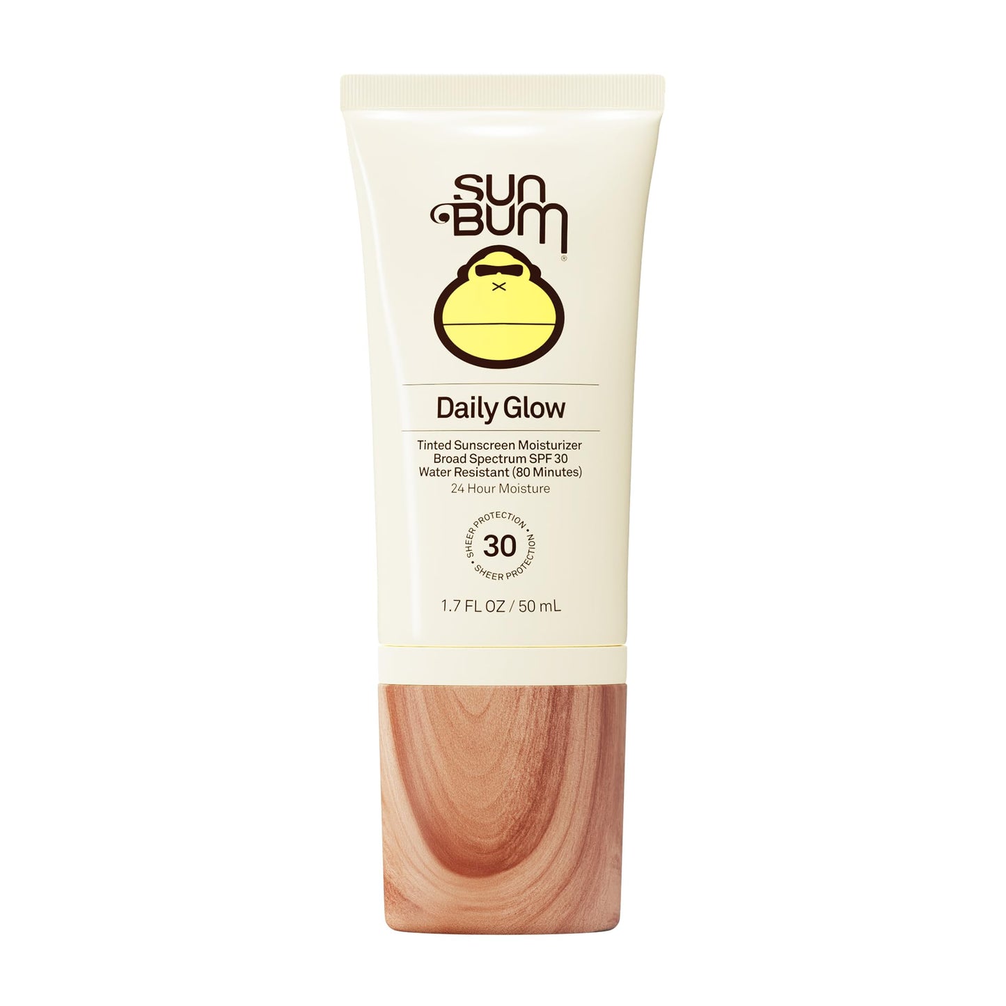 Sun Bum Daily SPF 30 Glow Sunscreen Face Lotion - Moisturizing Facial Sunscreen - Tinted - Dewy Finish - Hawaii 104 Act Compliant (Made without Octinoxate & Oxybenzone) - Travel Size - 1.7 oz