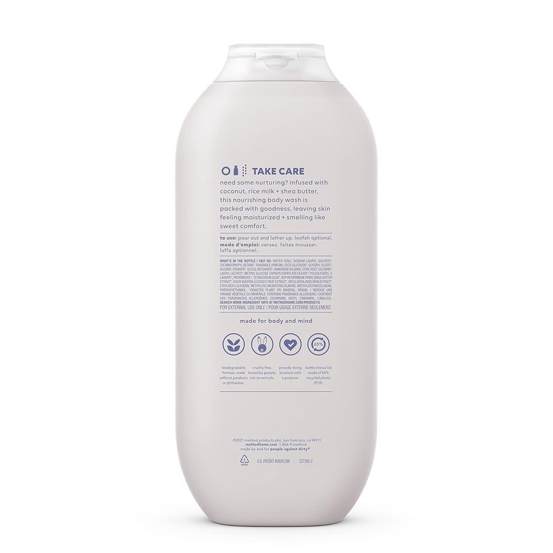 Method Body Wash - Simply Nourish, Paraben & Phthalate Free | 18 oz (Pack of 3)